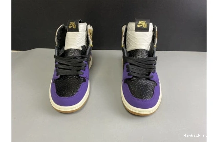 JORDAN BLACK  AIR 1 OG X PURPLE GOLD HIGH UNION “MAMBA” 0709